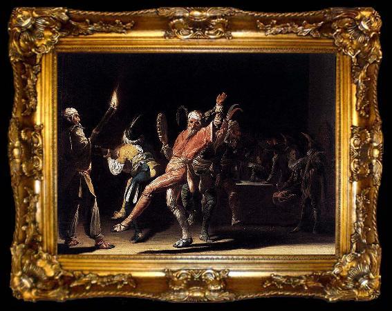framed  Willem Cornelisz. Duyster Carnival Clowns, ta009-2
